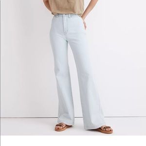 Madewell Blue Flare Wide Leg Jeans